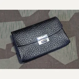 German Black Textured Wallet with Coin Purse NOS