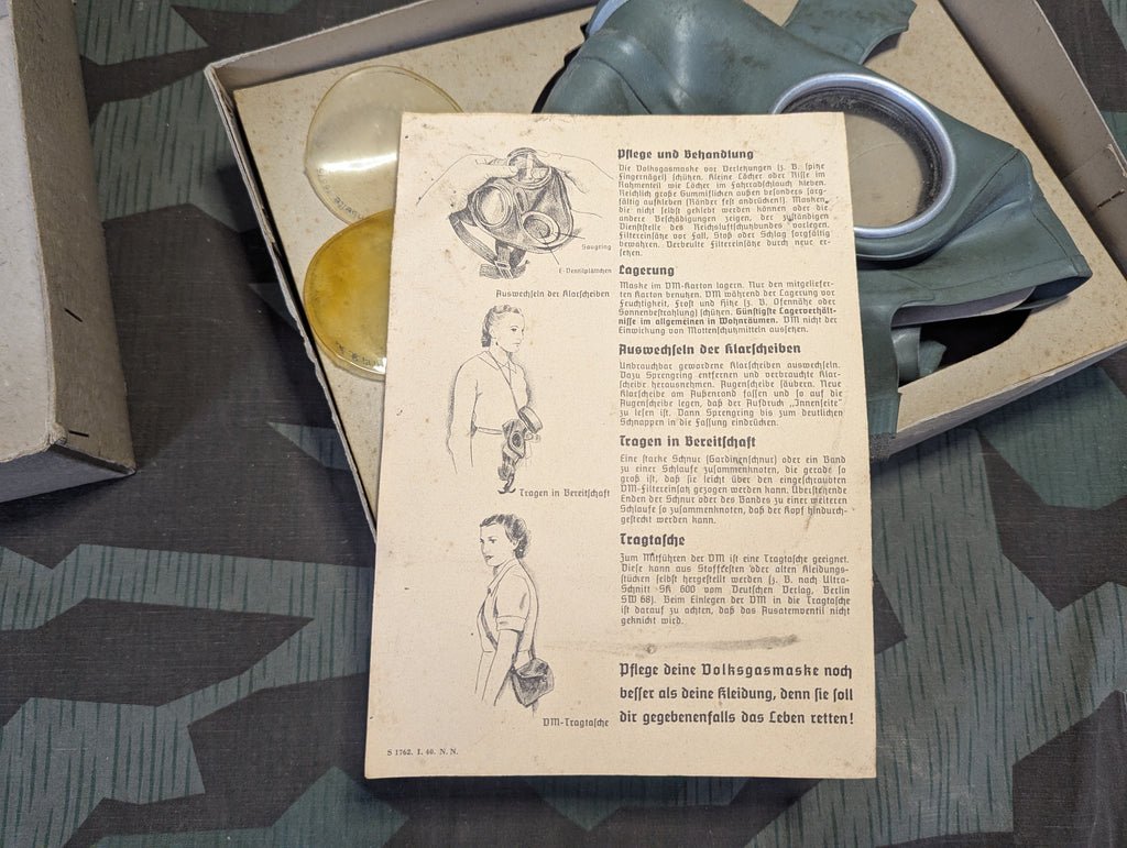 VM40 Volksgasmaske Luftschutz Mens Gas Mask in Box — image 8
