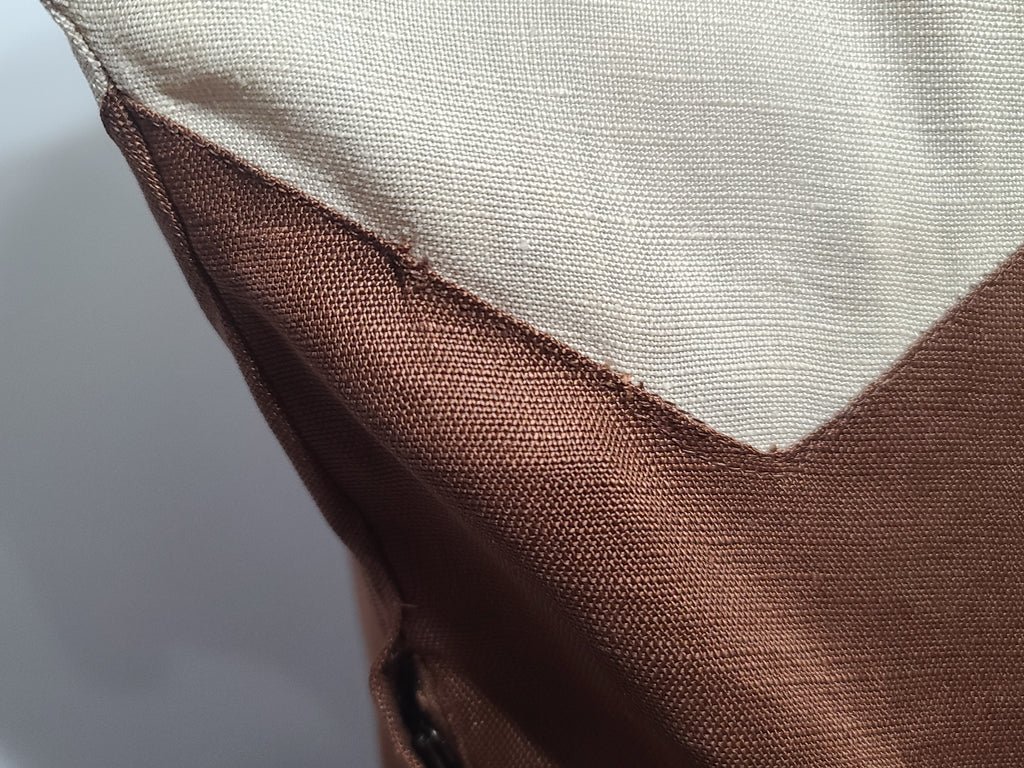 Brown and Tan Linen Dress(B-36' W-26.5' H-37') — image 12
