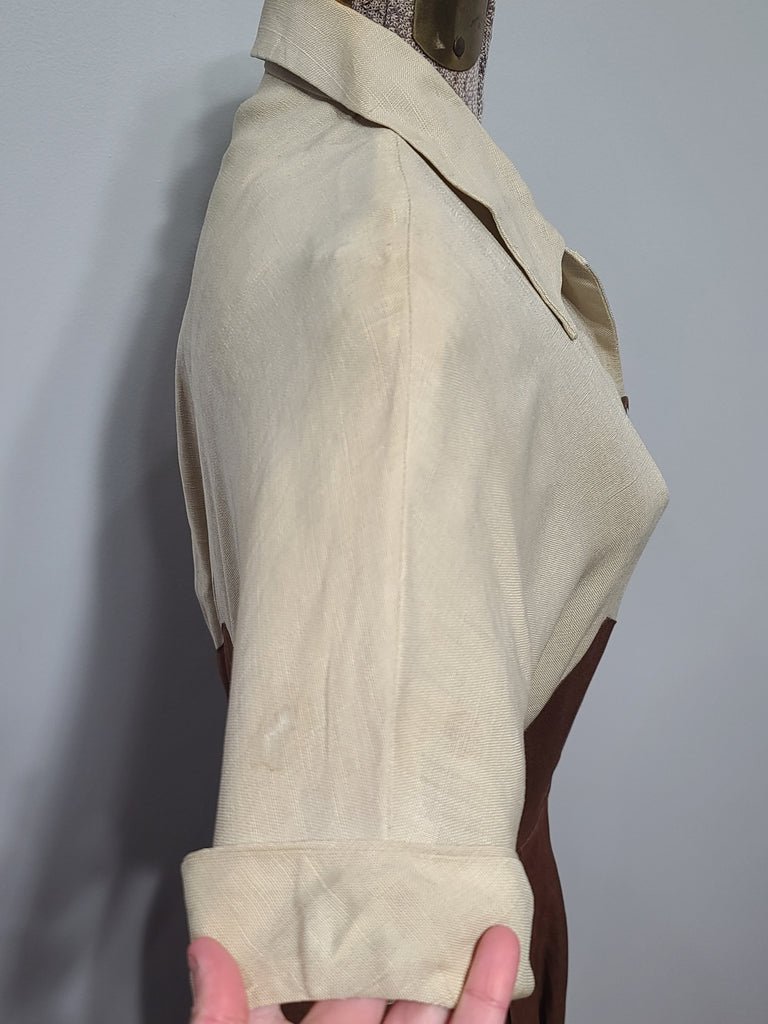 Brown and Tan Linen Dress(B-36' W-26.5' H-37') — image 19