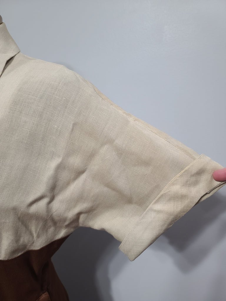 Brown and Tan Linen Dress(B-36' W-26.5' H-37') — image 7
