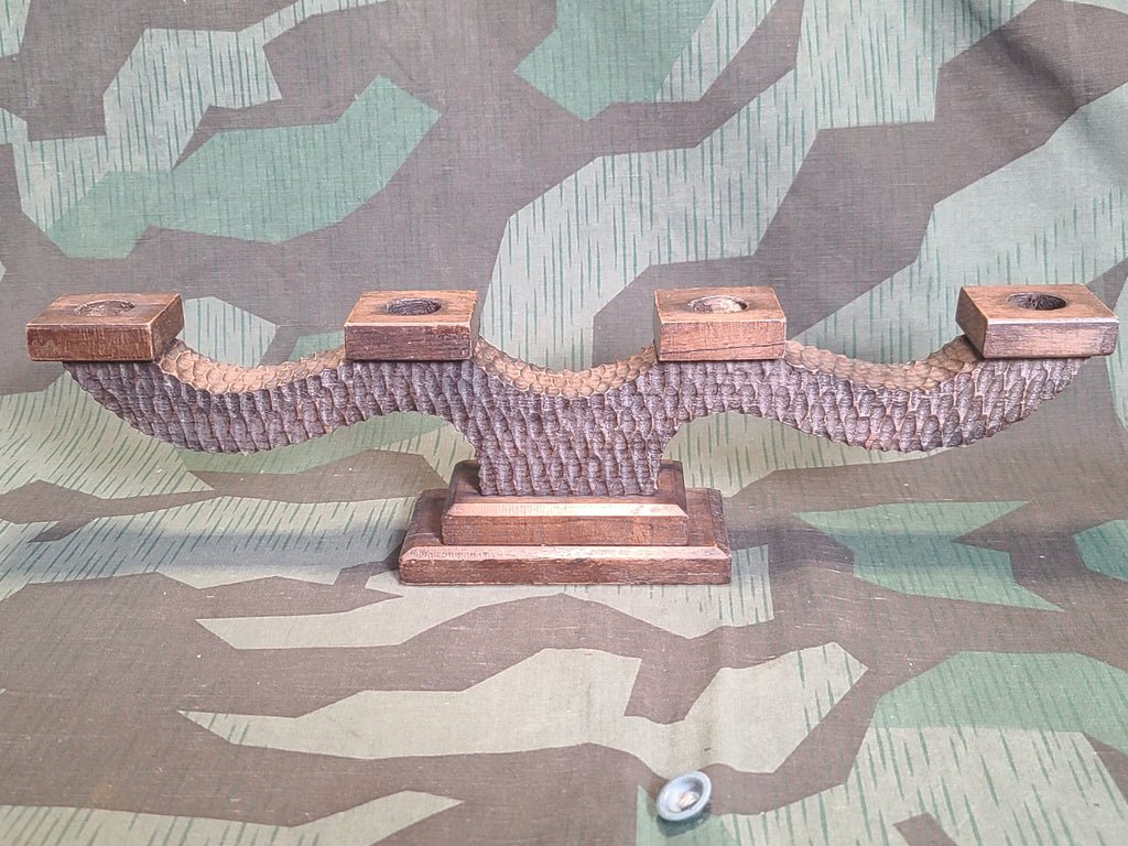 German Hand Carved Large 4 Candle Holder — image 10