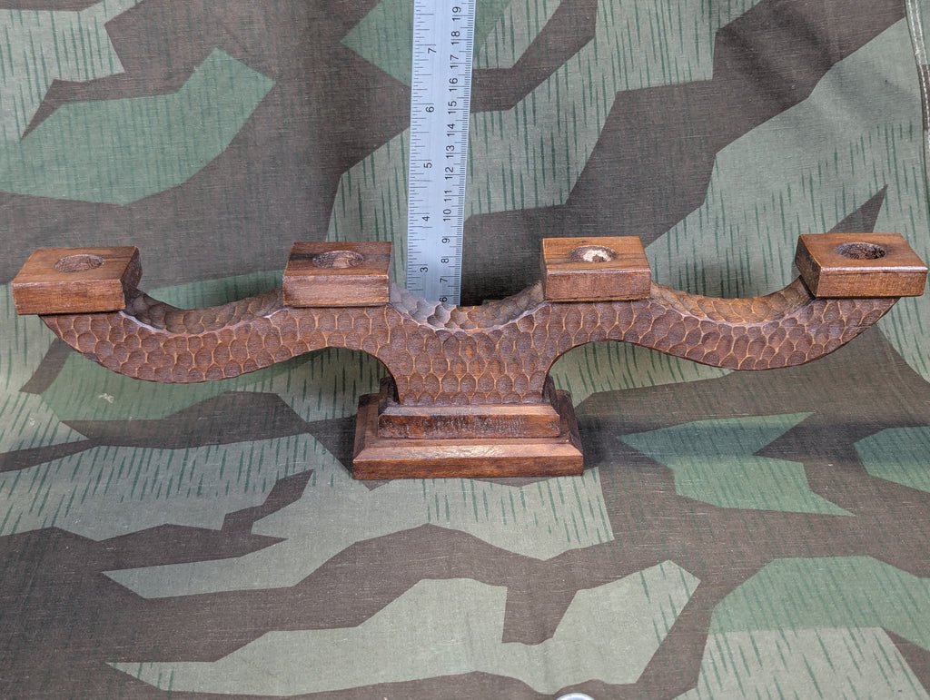 German Hand Carved Large 4 Candle Holder — image 2