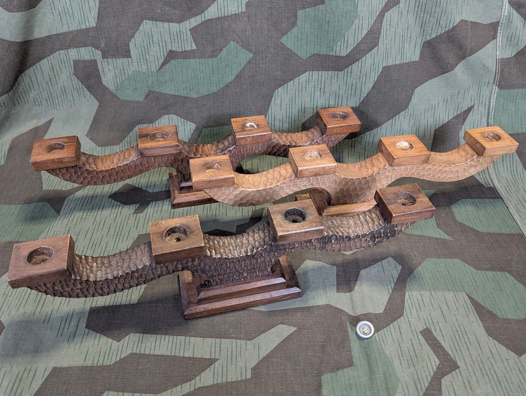 German Hand Carved Large 4 Candle Holder — image 4