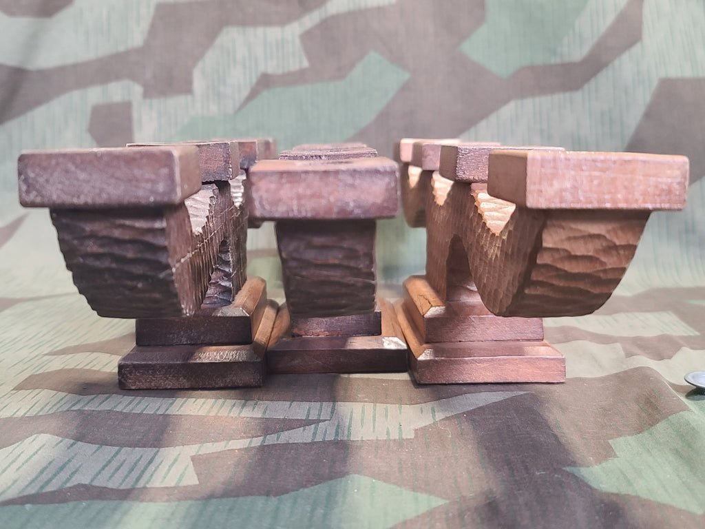 German Hand Carved Large 4 Candle Holder — image 9