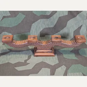 German Hand Carved Large 4 Candle Holder