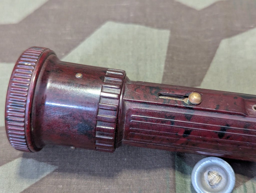 Zeiler Red Brown Bakelite DRP Flashlight — image 3