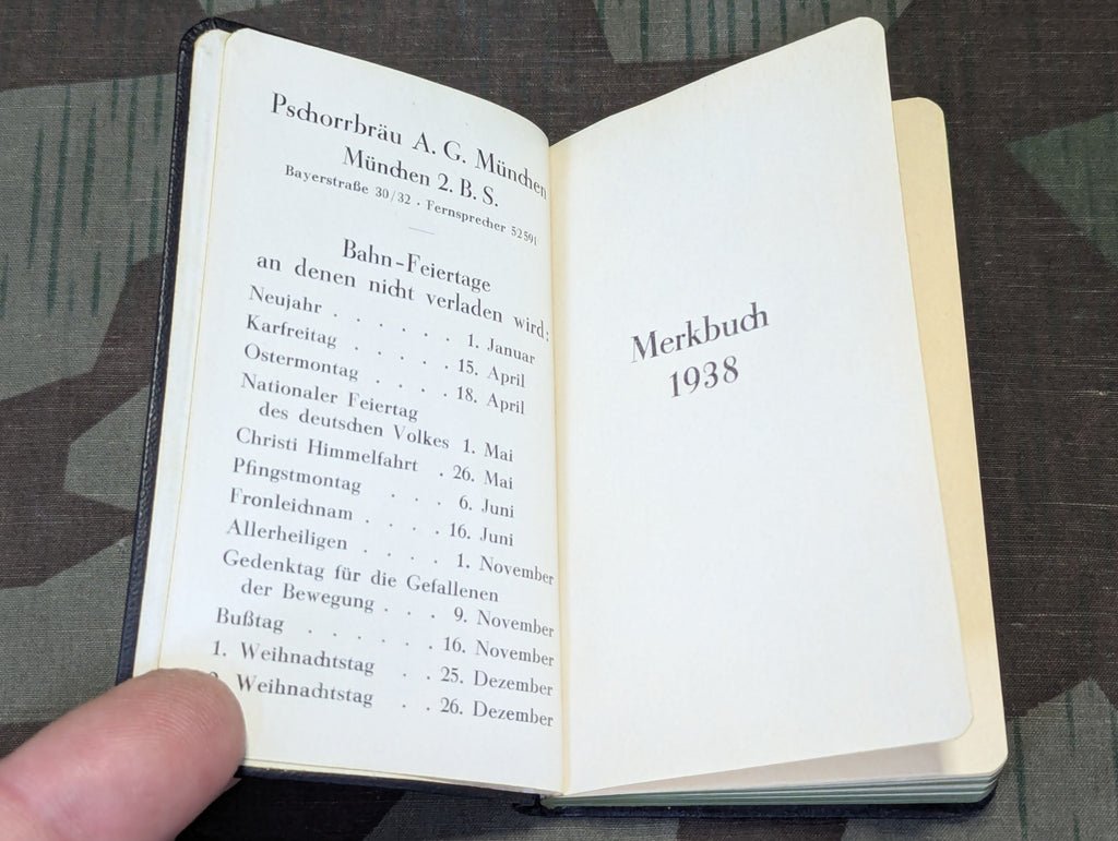 Pschorr Bräu München Pocket Calendar 1938 — image 5