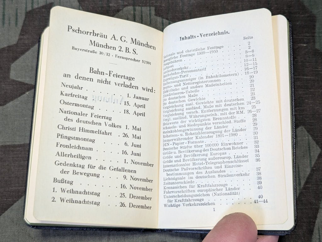 Pschorr Bräu München Pocket Calendar 1938 — image 9