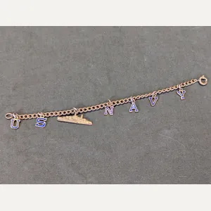 US Navy Bracelet with Ship Charm