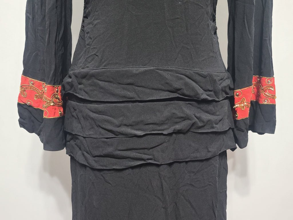 Black Dress with Red and Gold Trim(B-34' W-26' H-33') — image 8