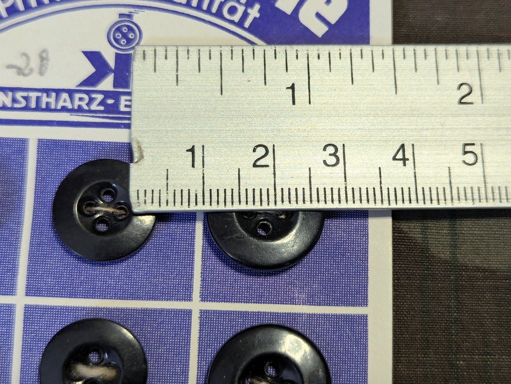 Original Card of 12 Trouser Buttons Hosenknopfe 17mm & 15mm — image 3