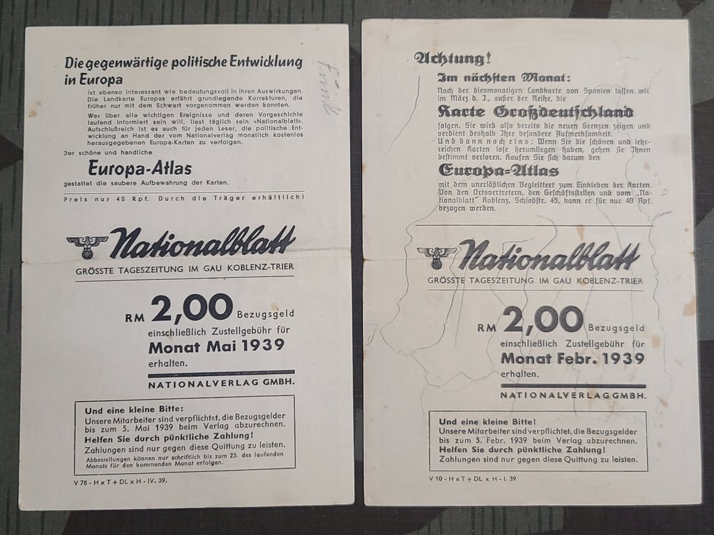 Nationalblatt Map Leaflets 1939 (Lot of 8) — image 11