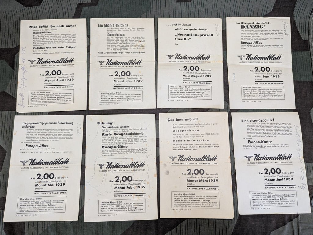 Nationalblatt Map Leaflets 1939 (Lot of 8) — image 3