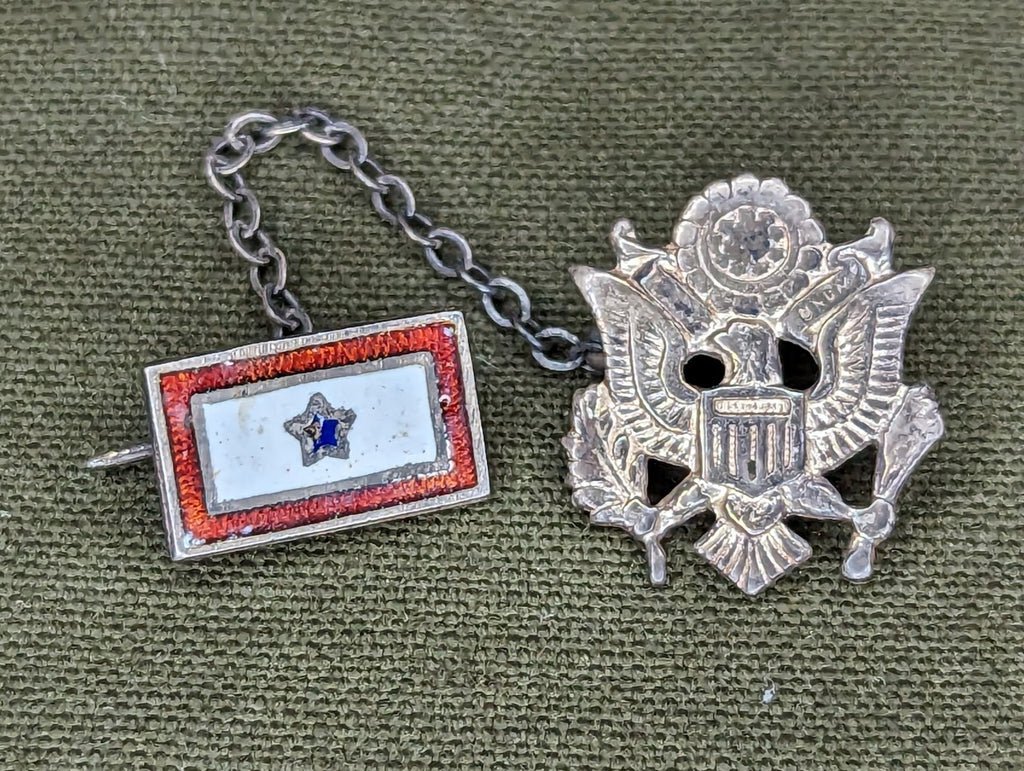 Army and Ordnance Blue Star Flag Chain Pins — image 2