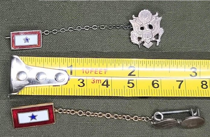 Army and Ordnance Blue Star Flag Chain Pins — image 6