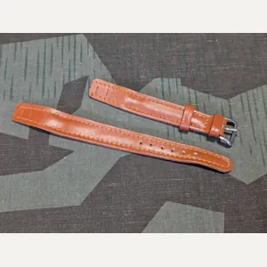 15mm Light Brown Leather Watch Band