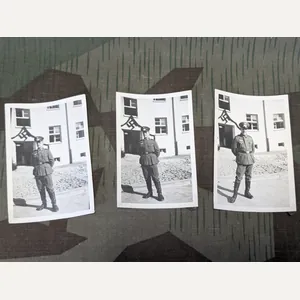 Lot of 3 Soldier Photographs M33 Marschstiefel