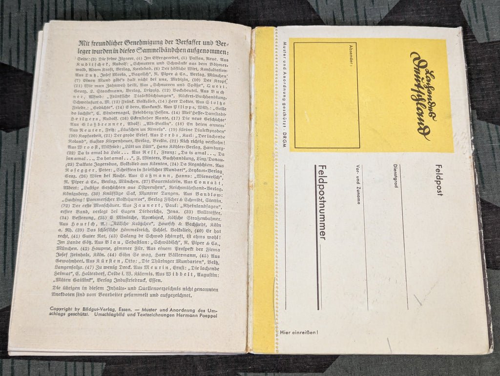 Lachendes Deutschland Feldpost Humor Book — image 9