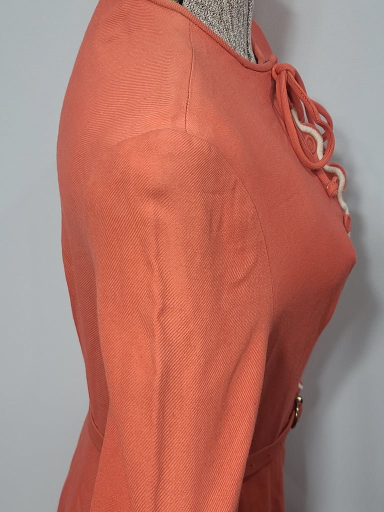 Coral Colored Dress with Scalloped Trim(B-36' W-26' H-36') — image 10