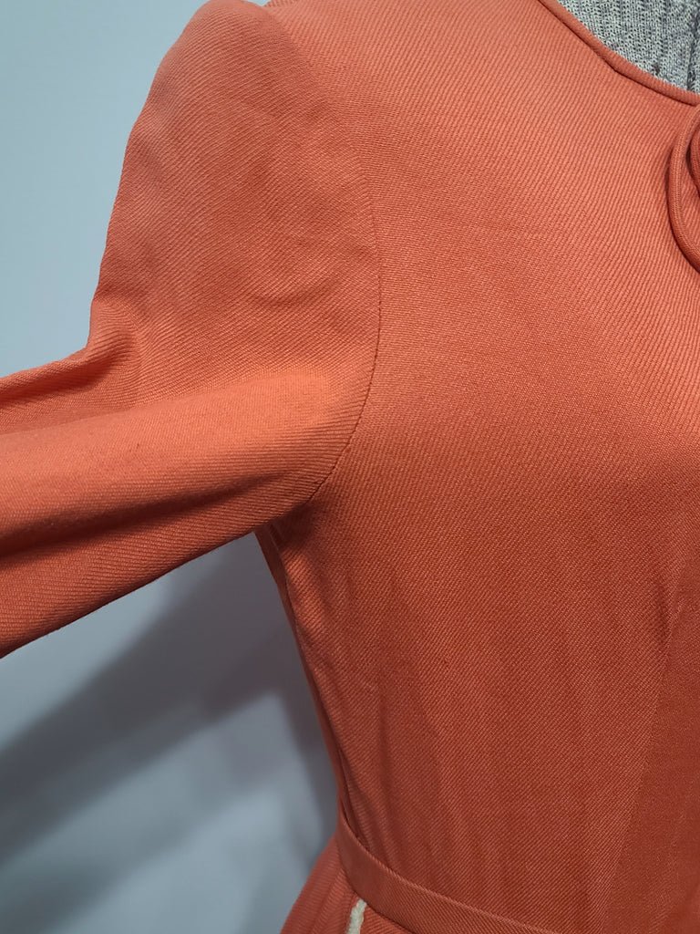 Coral Colored Dress with Scalloped Trim(B-36' W-26' H-36') — image 12