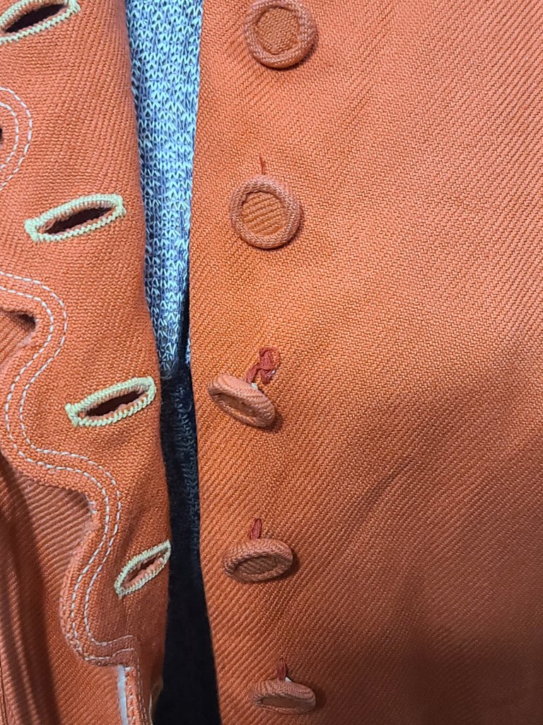 Coral Colored Dress with Scalloped Trim(B-36' W-26' H-36') — image 15