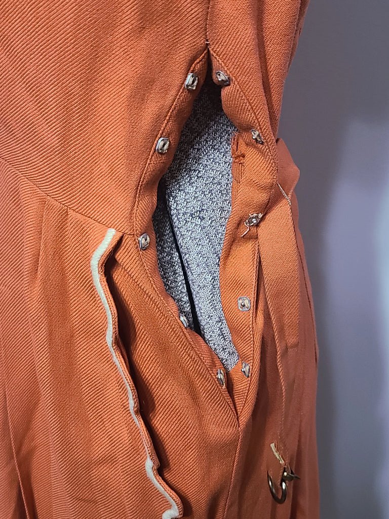 Coral Colored Dress with Scalloped Trim(B-36' W-26' H-36') — image 16