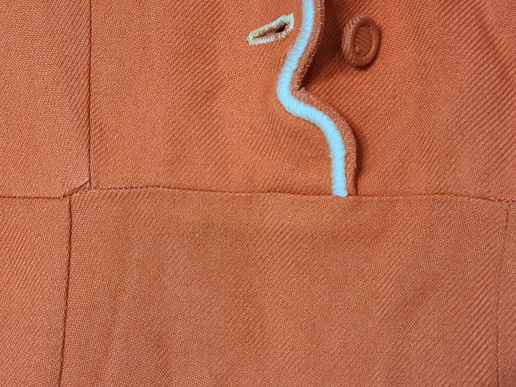 Coral Colored Dress with Scalloped Trim(B-36' W-26' H-36') — image 19