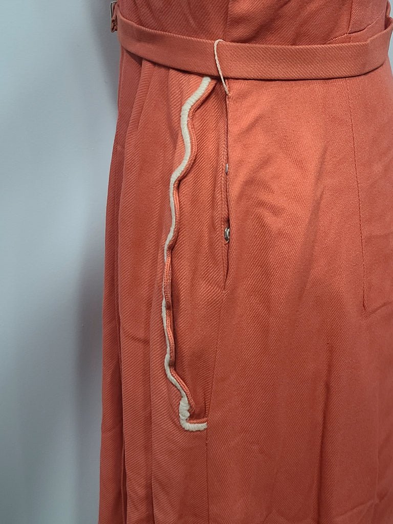 Coral Colored Dress with Scalloped Trim(B-36' W-26' H-36') — image 9