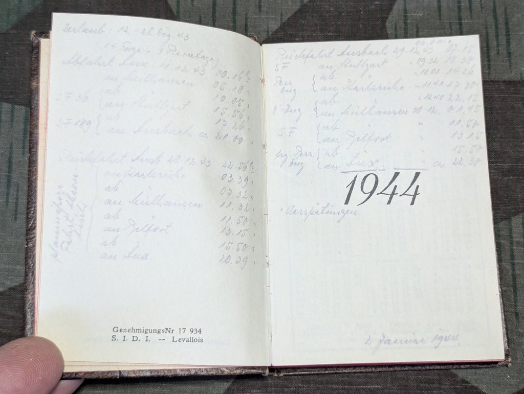 1944 Paris Wehrmacht Pocket Calendar — image 4