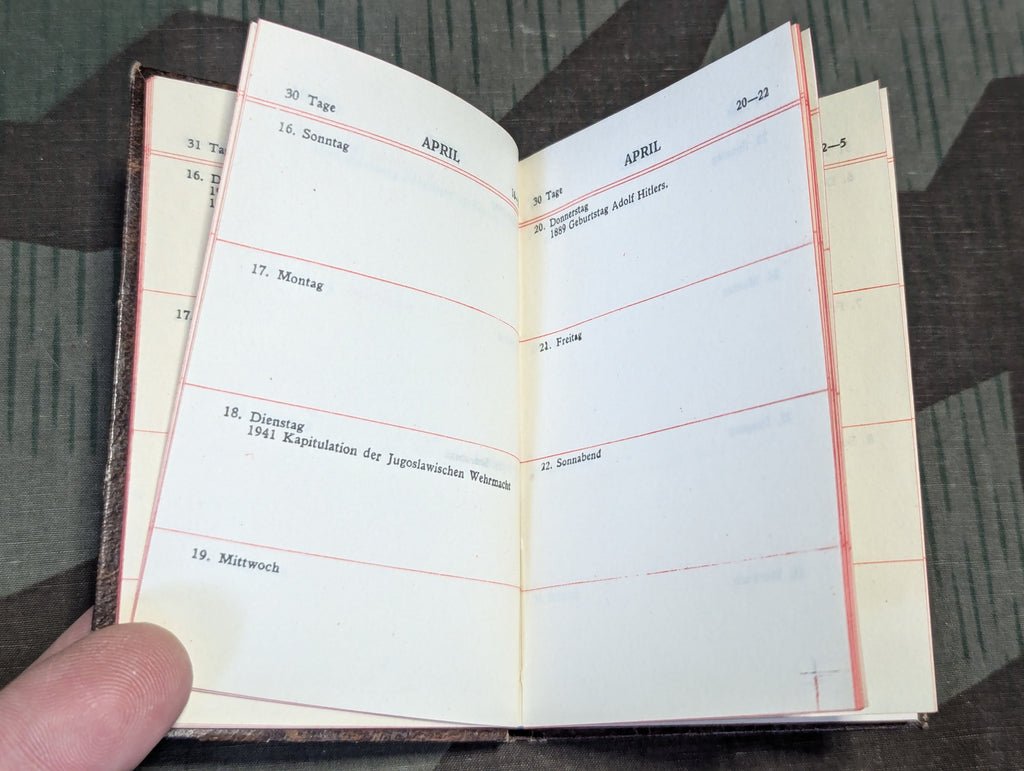 1944 Paris Wehrmacht Pocket Calendar — image 8