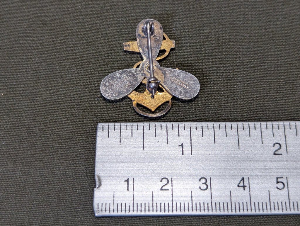 WAVES Hat Insignia Pin Sterling — image 3