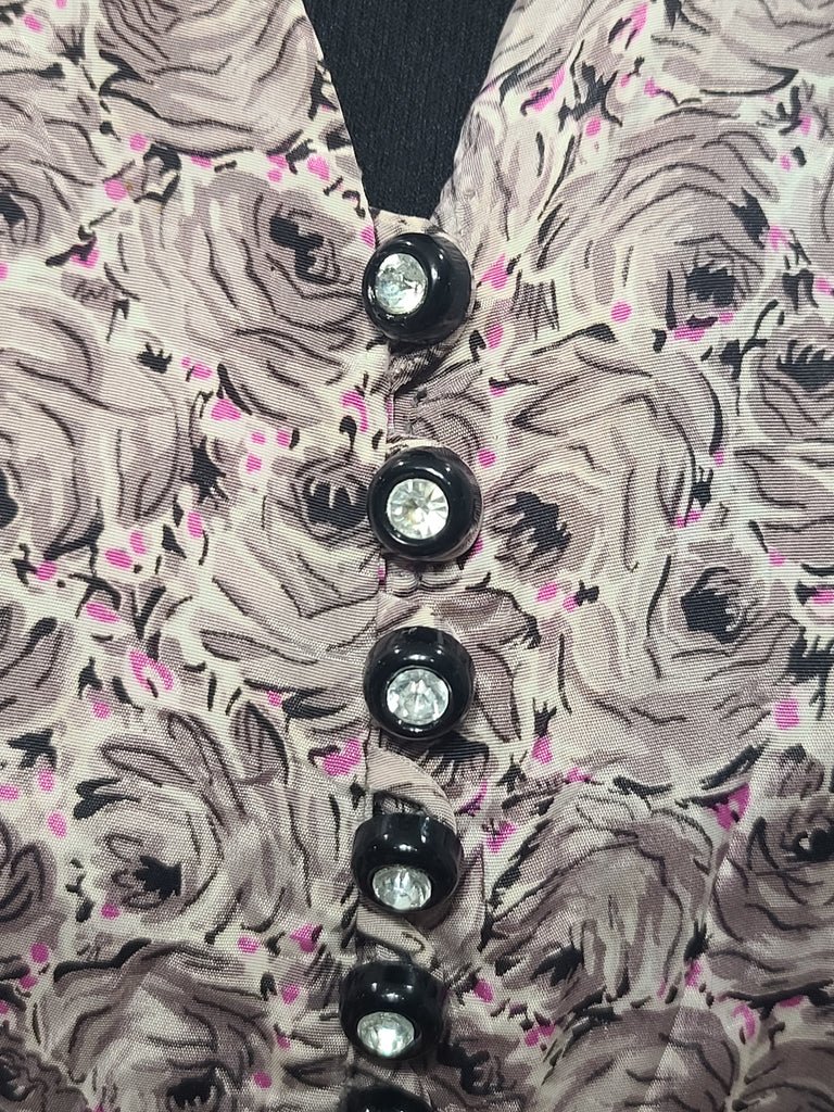 Lavender Rose Print Dress(B-41' W-34' H-42') — image 7