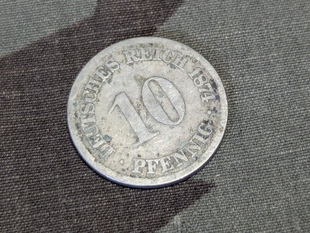 Lot of Five 10 Reichspfennig Coins 1874-1899 — image 3