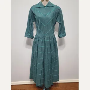 Teal Green Stripe Design(B-34' W-27')