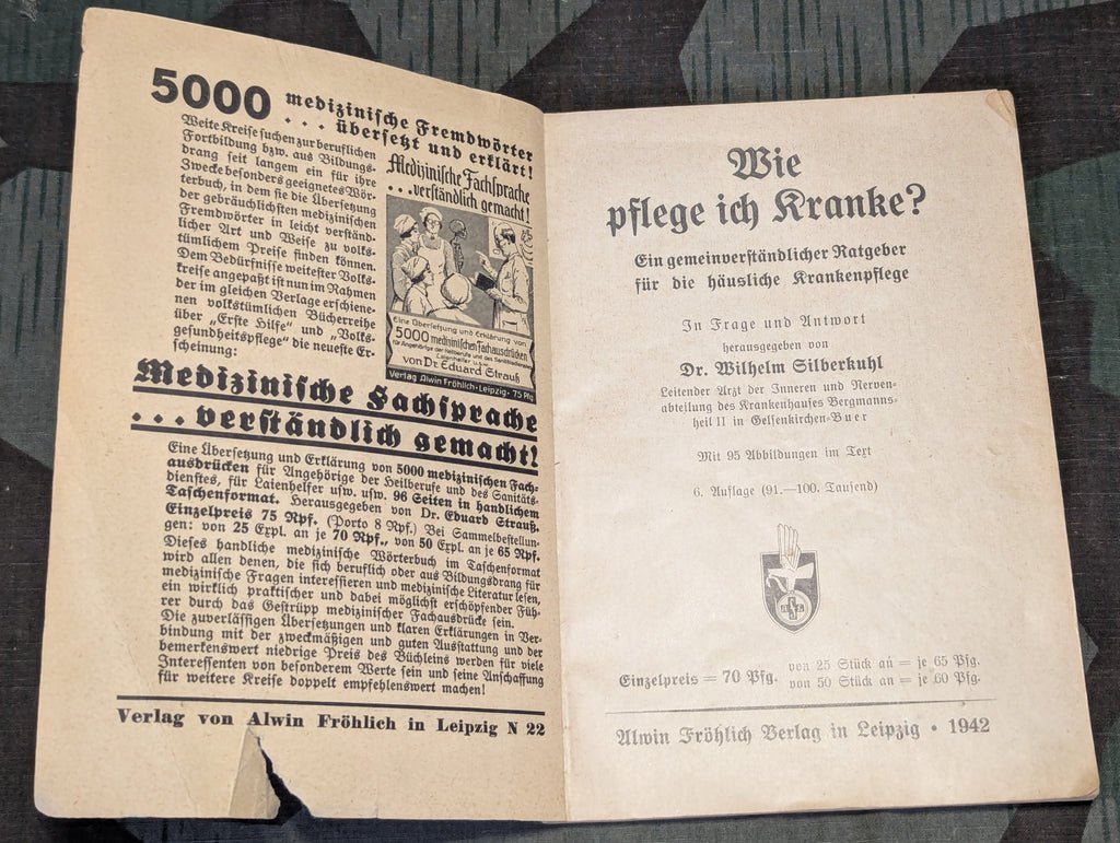 Wie Pflege Ich Kranke? First Aid Book 1942 — image 4