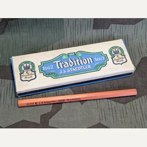 J.S. Staedtler Fat Blue Colored Pencil Box +1 Pencil