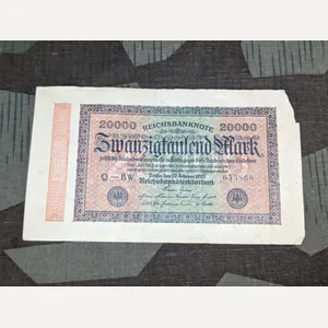20,000 Mark Bank Note 1923