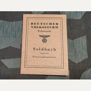 Deutscher Volkssturm Wehrmacht Soldbuch