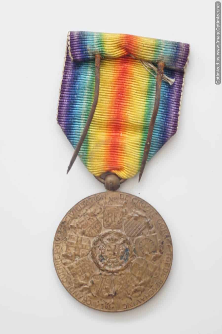 SMGP-703 WWI Belgian Belgian Victory medal. — image 4