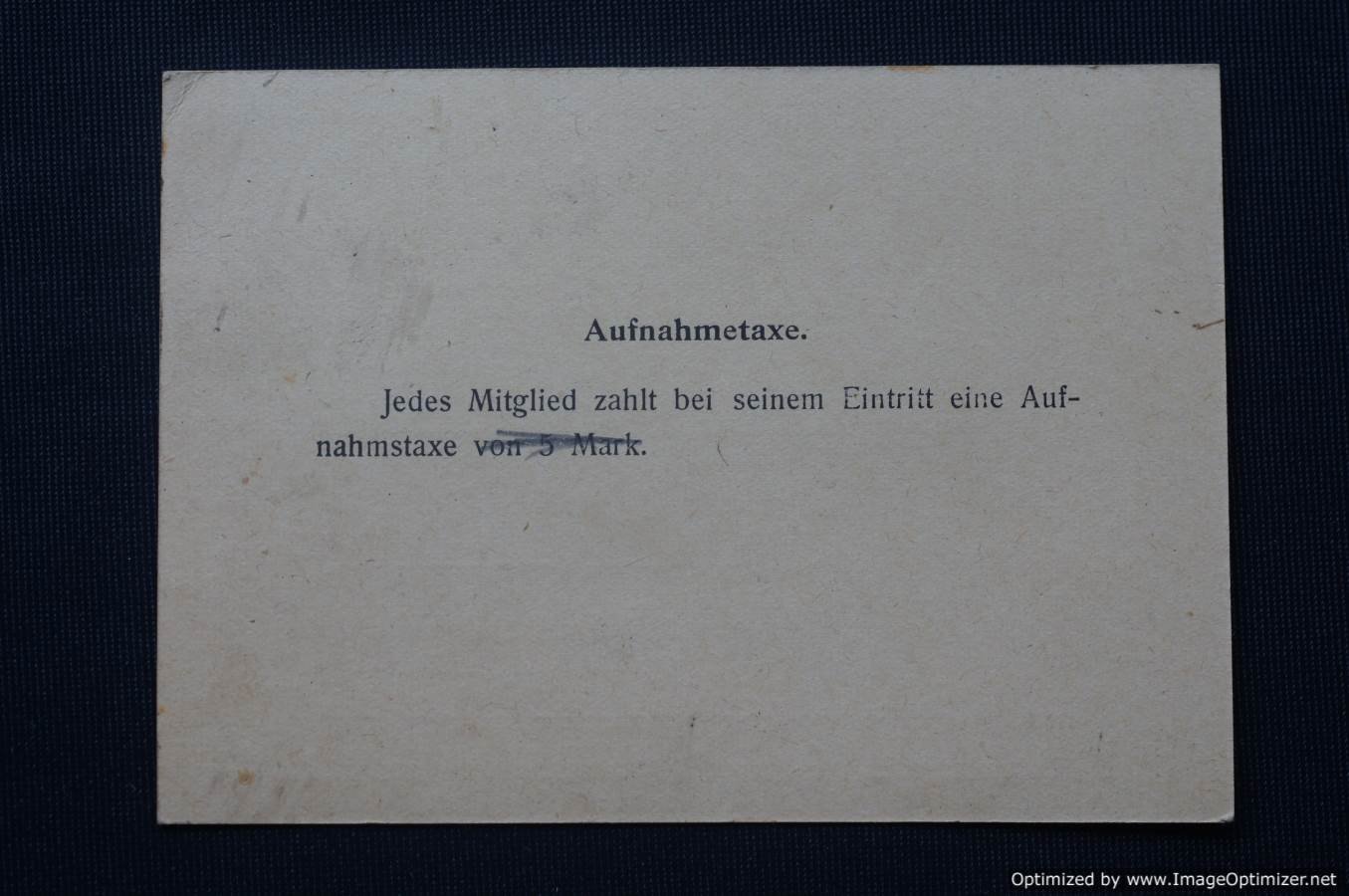 SMGP-348 Mens club admission card 1923 — image 2