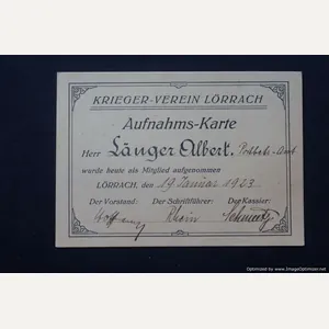 SMGP-348 Mens club admission card 1923