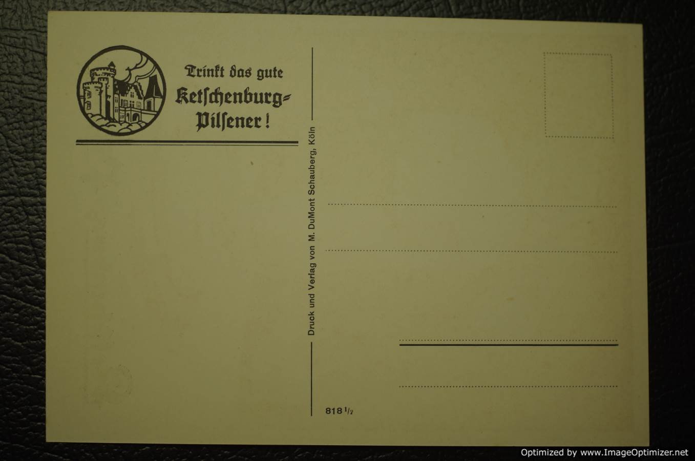 SGM-44 Ketschenburg Pilsener Postcard — image 2