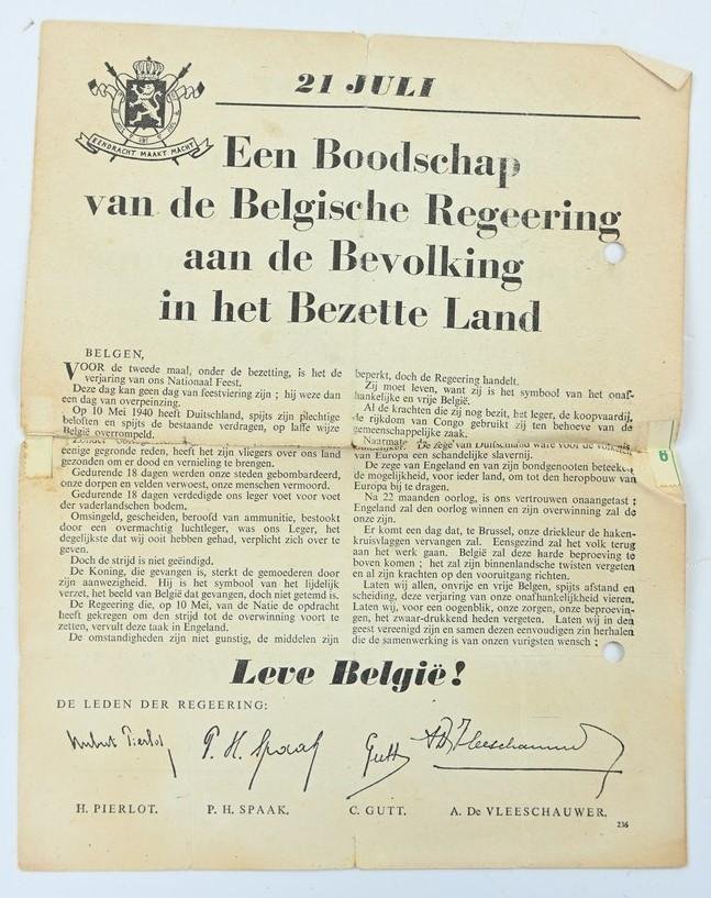 Belgian WW2 Droppingsflyer '21st July' — image 4