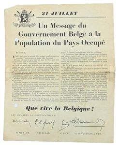 Belgian WW2 Droppingsflyer '21st July'