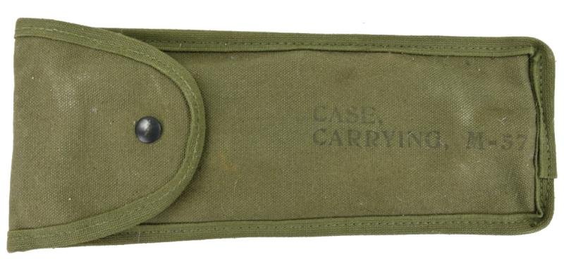 US Army Vietnam M57 Mortar Artillery Canvas Carrying Casewith WW2 folding wire cutter — image 2