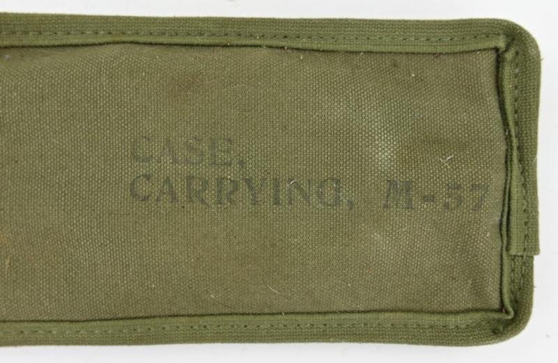 US Army Vietnam M57 Mortar Artillery Canvas Carrying Casewith WW2 folding wire cutter — image 3