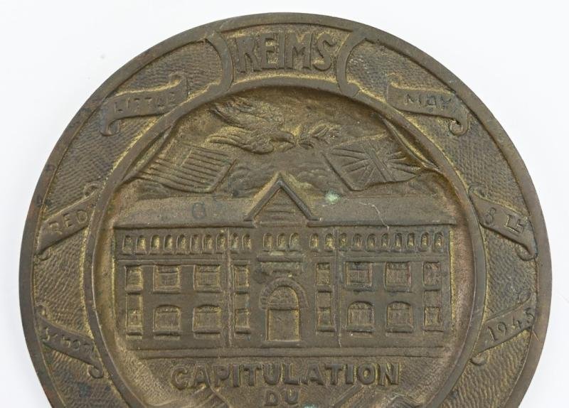 French WW2 Capitulation plaque Reims 1945 — image 3