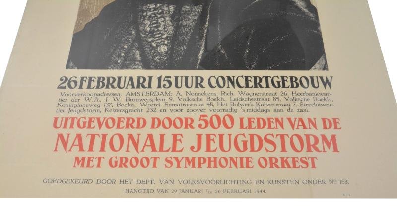 Dutch NSB/ Jeugdstorm Poster 'de Ruyter cantate' — image 2