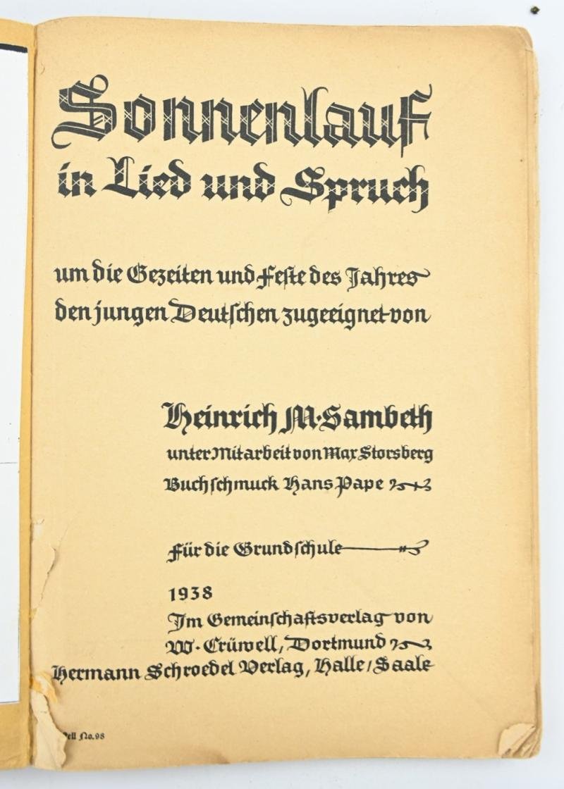 German Third Reich Era Songbook 'Sonnelauf' — image 3